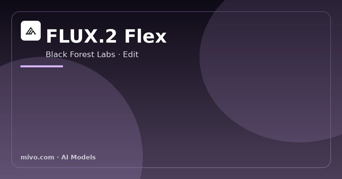 FLUX.2 Flex AI image generation on Mivo