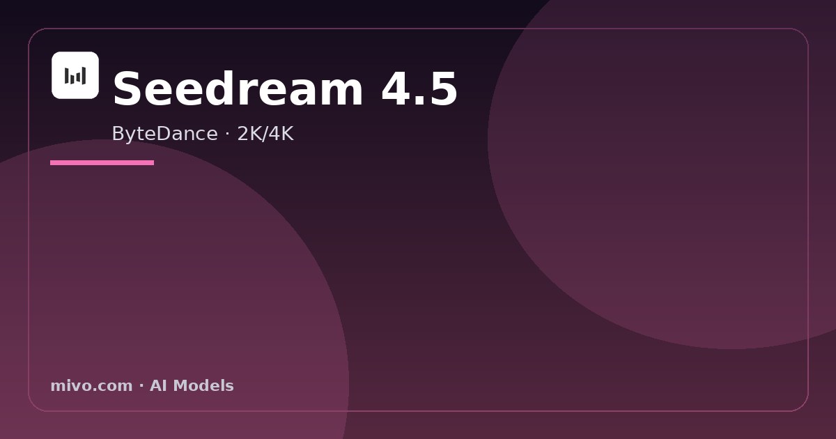 Seedream 4.5 AI image generation on Mivo