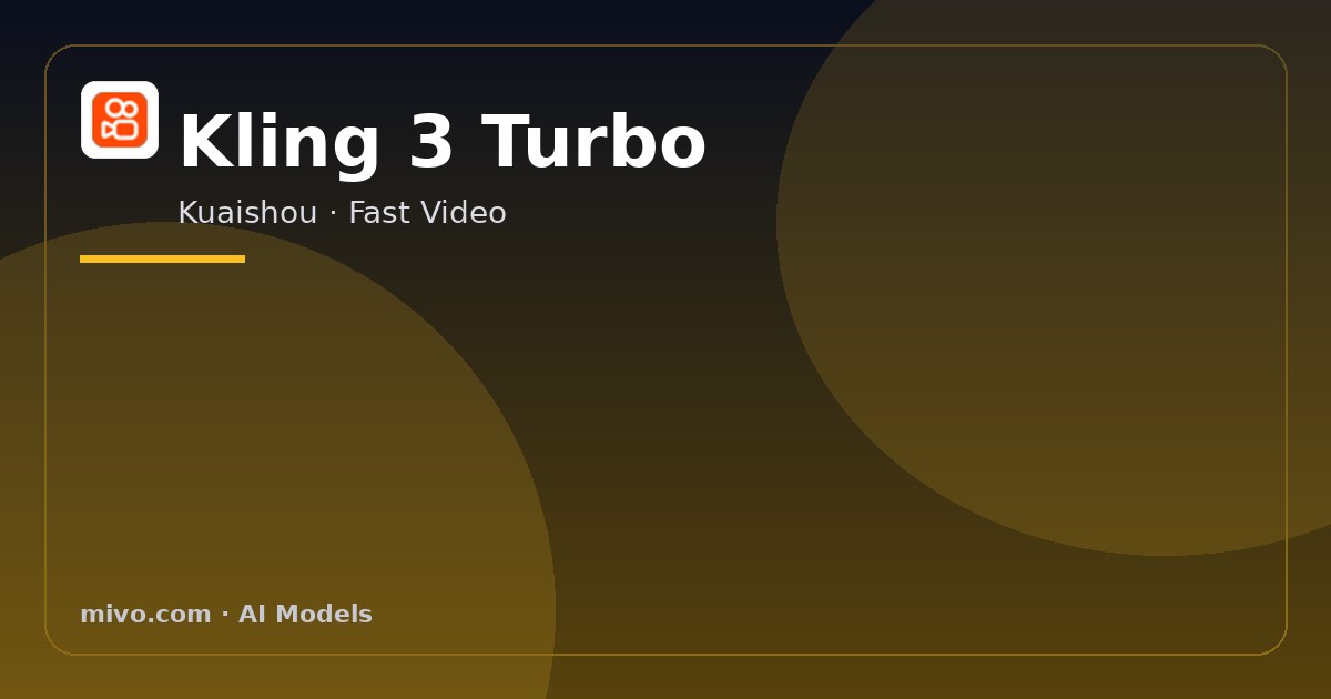 Kling 3 Turbo video generation on Mivo